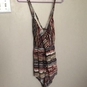 Beautiful Romper summer, striped, gold details